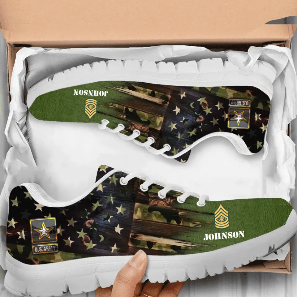 Personalized Veteran Sneakers - Father's Day Gift Idea for Veteran