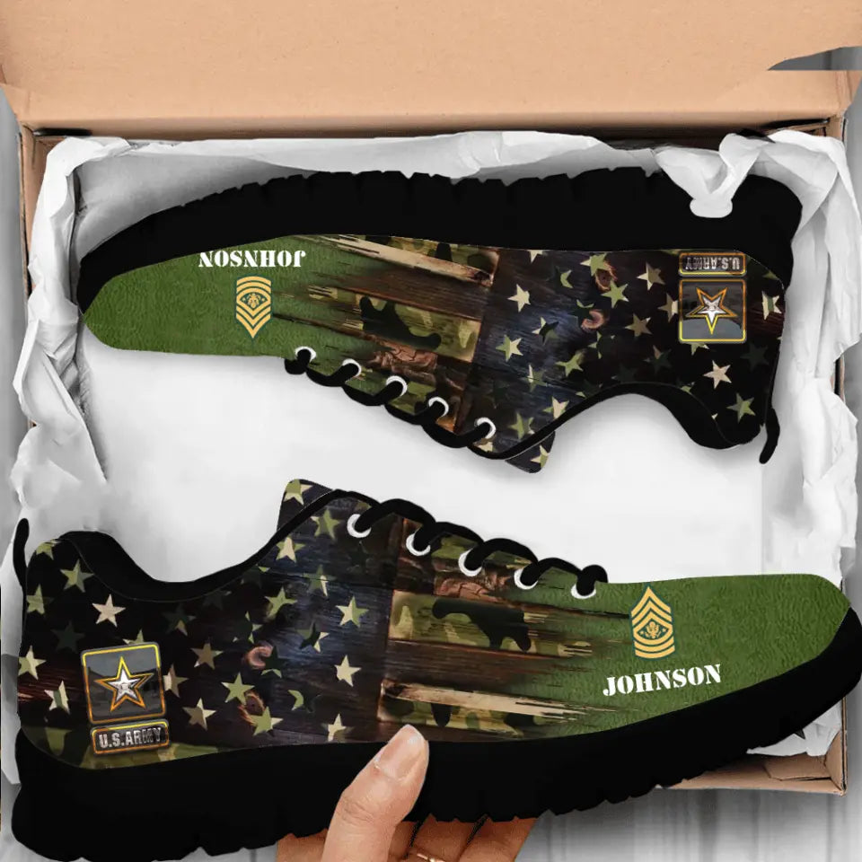 Personalized Veteran Sneakers - Father's Day Gift Idea for Veteran