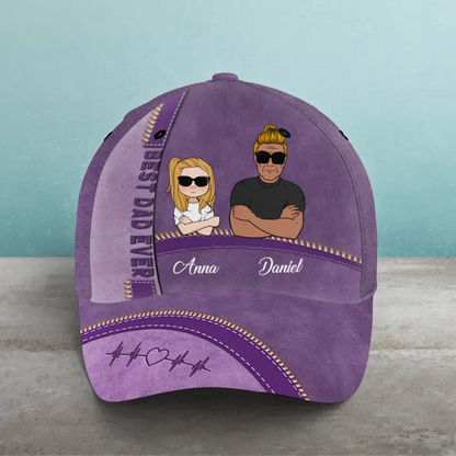 Personalized Mom/Dad Baseball Cap - Gift Idea For Mother's Day/Father's Day with up to 3 Kids - Best Dad Ever