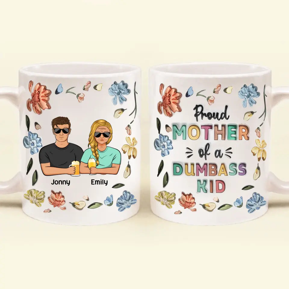 Personalized Mother Coffee Mug -  Mom With Up to 3 Children - Mother's Day Gift Idea - Proud Mother Of A Few Kids