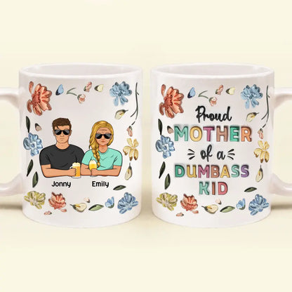 Personalized Mother Coffee Mug -  Mom With Up to 3 Children - Mother's Day Gift Idea - Proud Mother Of A Few Kids