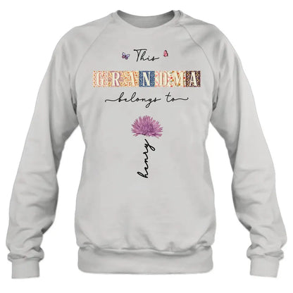 Personalized Grandma Shirt/Hoodie - Up to 12 Kids - Mother's Day Gift Idea for Grandma - This Grandma Belongs To