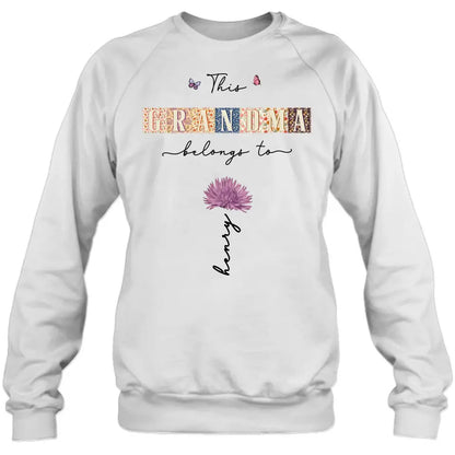 Personalized Grandma Shirt/Hoodie - Up to 12 Kids - Mother's Day Gift Idea for Grandma - This Grandma Belongs To