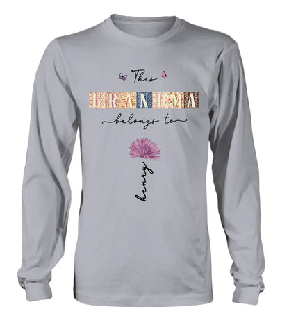 Personalized Grandma Shirt/Hoodie - Up to 12 Kids - Mother's Day Gift Idea for Grandma - This Grandma Belongs To