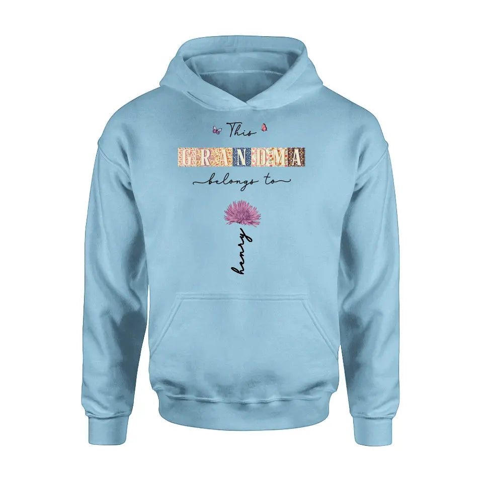 Personalized Grandma Shirt/Hoodie - Up to 12 Kids - Mother's Day Gift Idea for Grandma - This Grandma Belongs To