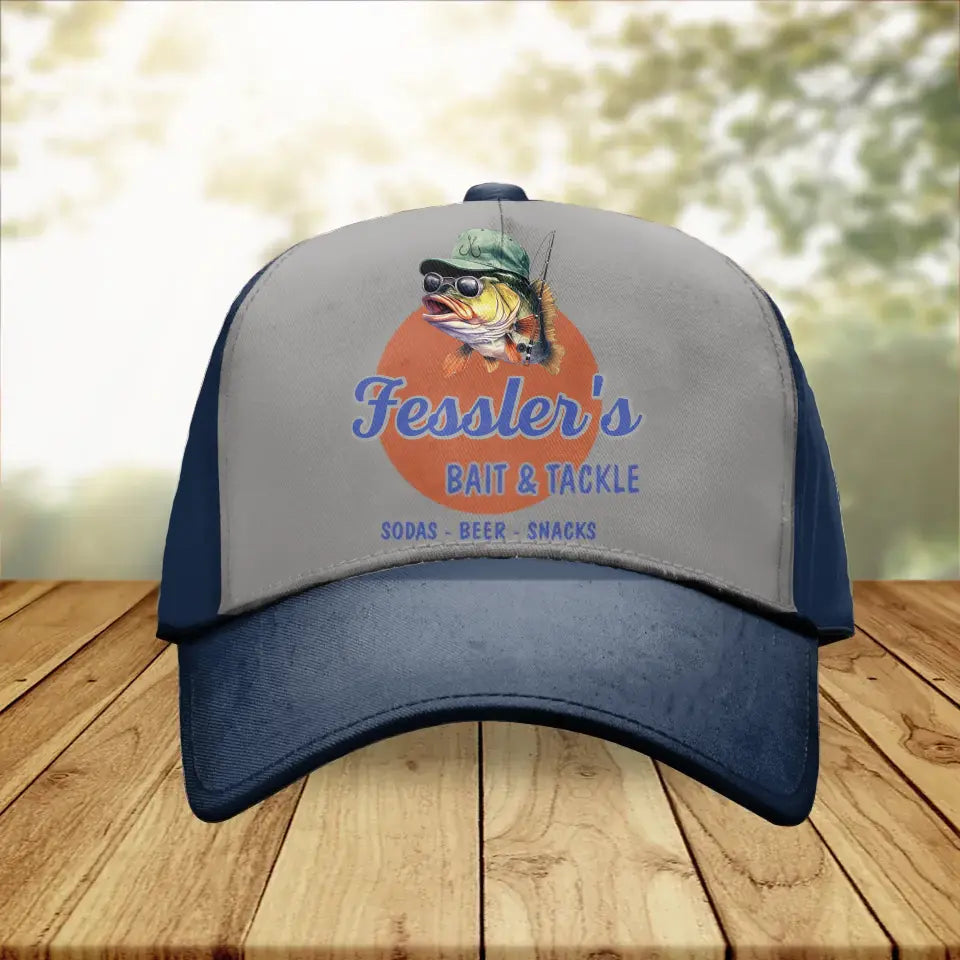 Personalized Fishing Baseball Cap - Father's Day Gift Idea for Fishing Lovers - Bait & Tackle