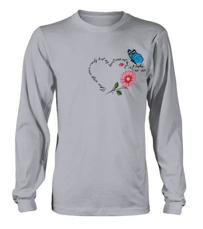 Personalized Memorial Shirt/Hoodie - Memorial Gift Idea For Family Member/Mother's Day/Father's Day - Your Wings Were Ready But My Heart Was Not
