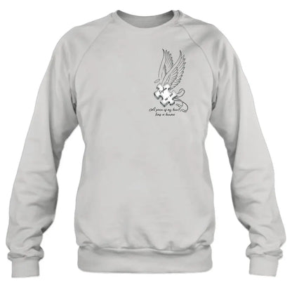 Personalized Memorial Piece Shirt/Hoodie - Memorial Gift Idea For Family Member/Mother's Day/Father's Day - A Piece Of My Heart Lives In Heaven