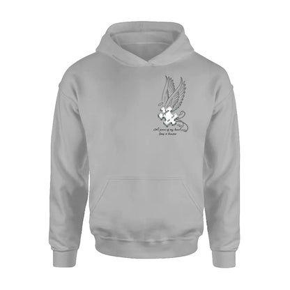 Personalized Memorial Piece Shirt/Hoodie - Memorial Gift Idea For Family Member/Mother's Day/Father's Day - A Piece Of My Heart Lives In Heaven