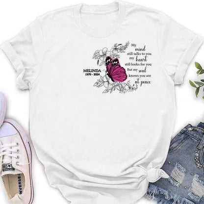 Personalized Butterfly Memorial T-shirt - Bereavement Gift For Loss of Family Members