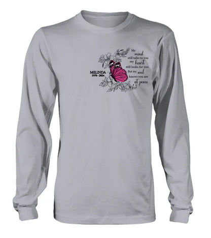 Personalized Butterfly Memorial T-shirt - Bereavement Gift For Loss of Family Members