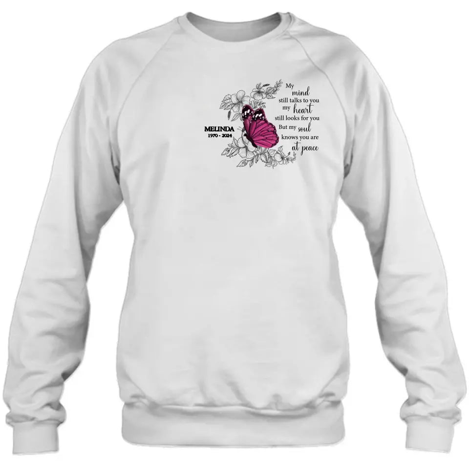 Personalized Butterfly Memorial T-shirt - Bereavement Gift For Loss of Family Members