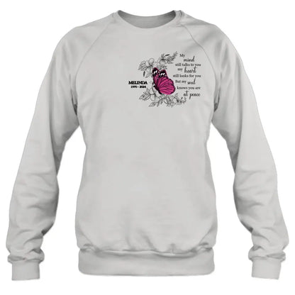 Personalized Butterfly Memorial T-shirt - Bereavement Gift For Loss of Family Members