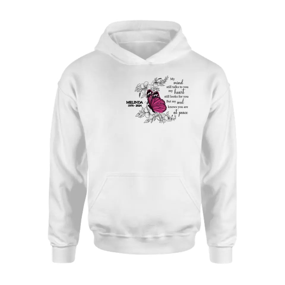 Personalized Butterfly Memorial T-shirt - Bereavement Gift For Loss of Family Members