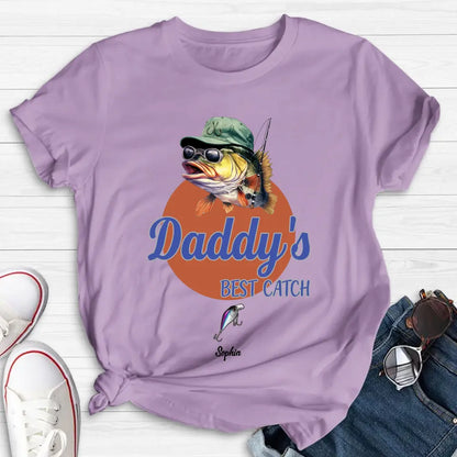 Personalized Fishing Shirt/Hoodie - Up to 6 Fishing Lures - Father's Day Gift Idea for Fishing Lovers - Daddy's Best Catch