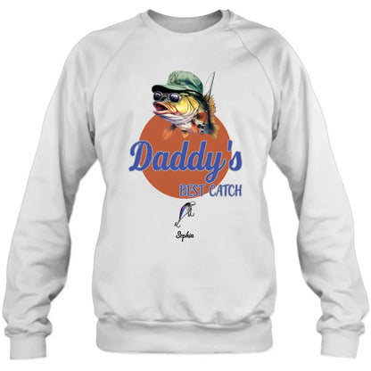 Personalized Fishing Shirt/Hoodie - Up to 6 Fishing Lures - Father's Day Gift Idea for Fishing Lovers - Daddy's Best Catch