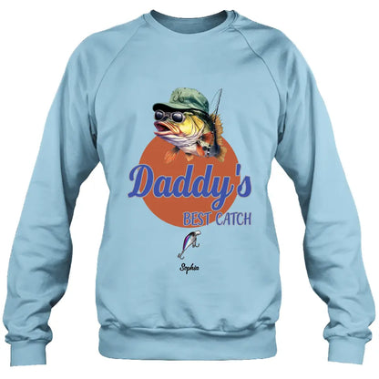 Personalized Fishing Shirt/Hoodie - Up to 6 Fishing Lures - Father's Day Gift Idea for Fishing Lovers - Daddy's Best Catch