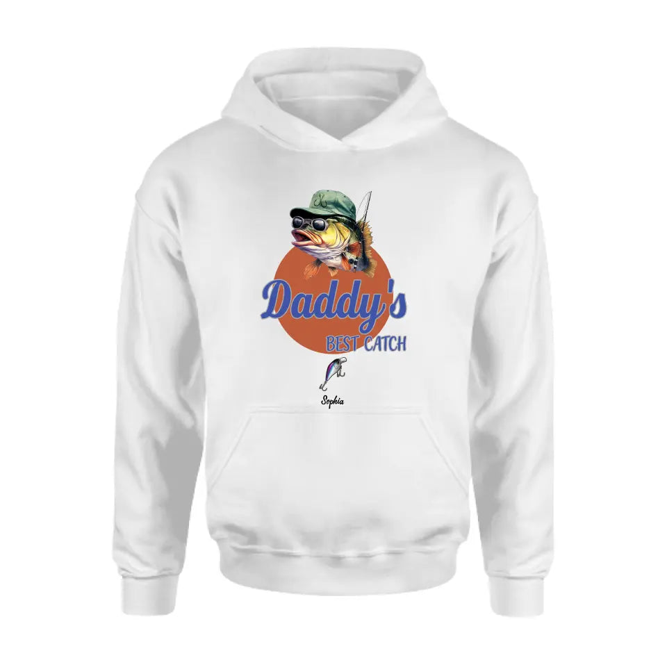 Personalized Fishing Shirt/Hoodie - Up to 6 Fishing Lures - Father's Day Gift Idea for Fishing Lovers - Daddy's Best Catch