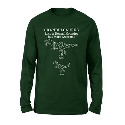 Personalized Dinosaur T-Shirt - Gift For Father's Day - Grandpasaurus Like A Normal Grandpa But More Awesome