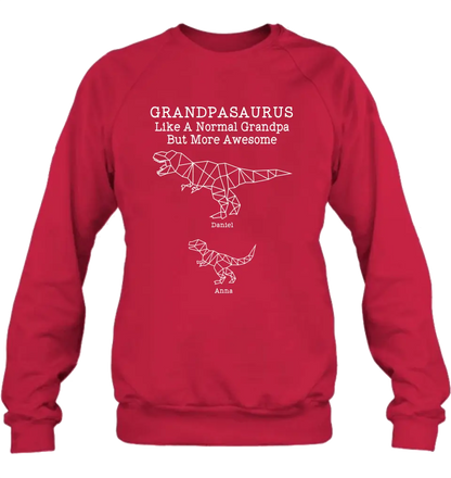 Personalized Dinosaur T-Shirt - Gift For Father's Day - Grandpasaurus Like A Normal Grandpa But More Awesome