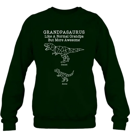 Personalized Dinosaur T-Shirt - Gift For Father's Day - Grandpasaurus Like A Normal Grandpa But More Awesome
