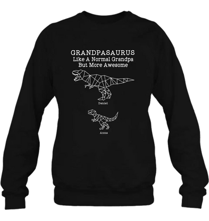 Personalized Dinosaur T-Shirt - Gift For Father's Day - Grandpasaurus Like A Normal Grandpa But More Awesome