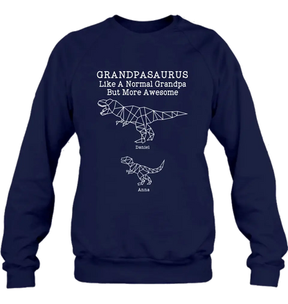Personalized Dinosaur T-Shirt - Gift For Father's Day - Grandpasaurus Like A Normal Grandpa But More Awesome