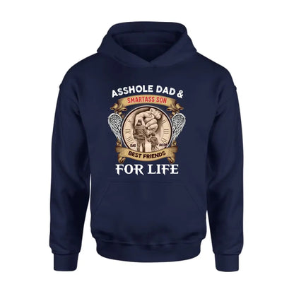 Personalized Dad Shirt/Hoodie - Father's Day Gift Idea - Asshole Dad & Smartass Son Best Friends For Life