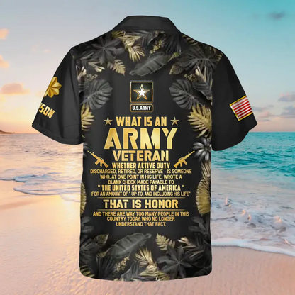 Personalized Veteran Hawaiian Shirt - Gift Idea For Veteran - What Is A Veteran