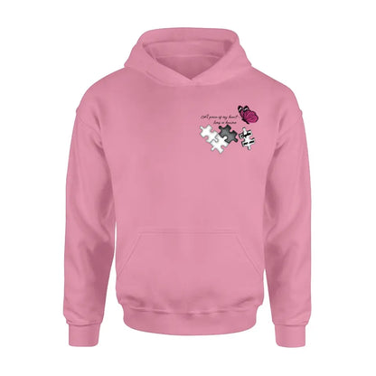Personalized Memorial Shirt/Hoodie - Memorial Gift Idea for Mother's Day/Father's Day - A Piece Of My Heart Lives In Heaven