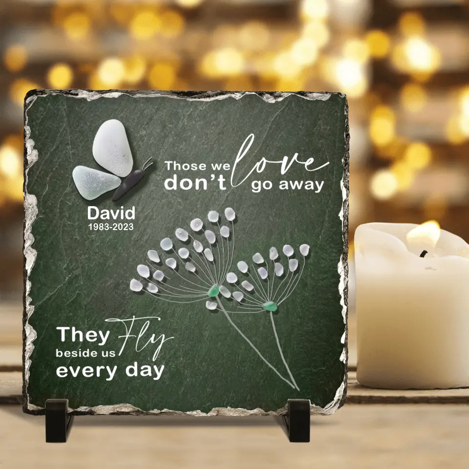 Personalized Memorial Butterfly Square Lithograph - Best Gift Idea - Always On My Mind Forever In My Heart