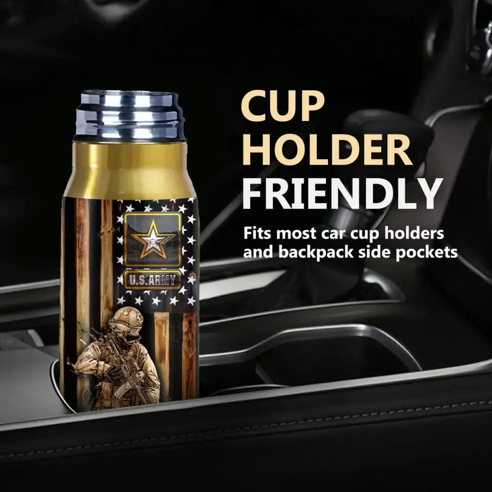 Personalized Veteran Bullet Tumbler - Gift Idea For Veteran/Father's Day
