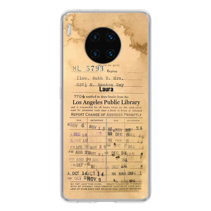 Custom Personalized Library Card Vintage Phone Case - Gift Idea For Reading Lover - Case For Xiaomi/ Oppo/ Huawei