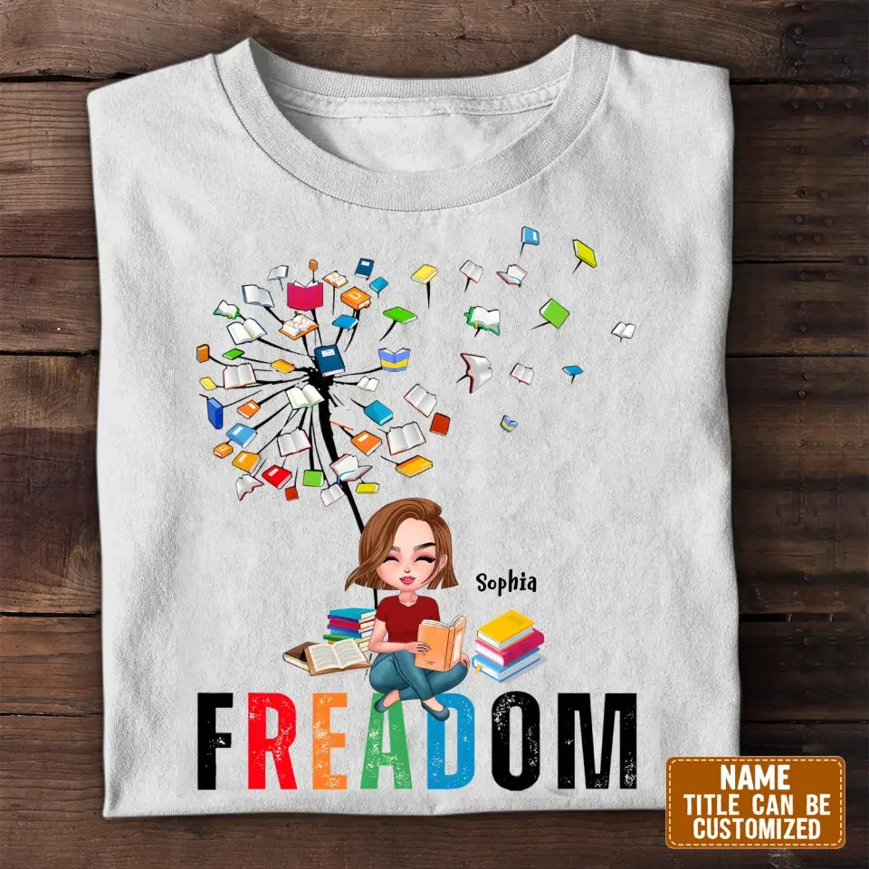 Personalized Freadom Book Lover T-Shirt/Hoodie - Gift Idea For Reading Lover