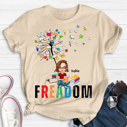 Personalized Freadom Book Lover T-Shirt/Hoodie - Gift Idea For Reading Lover