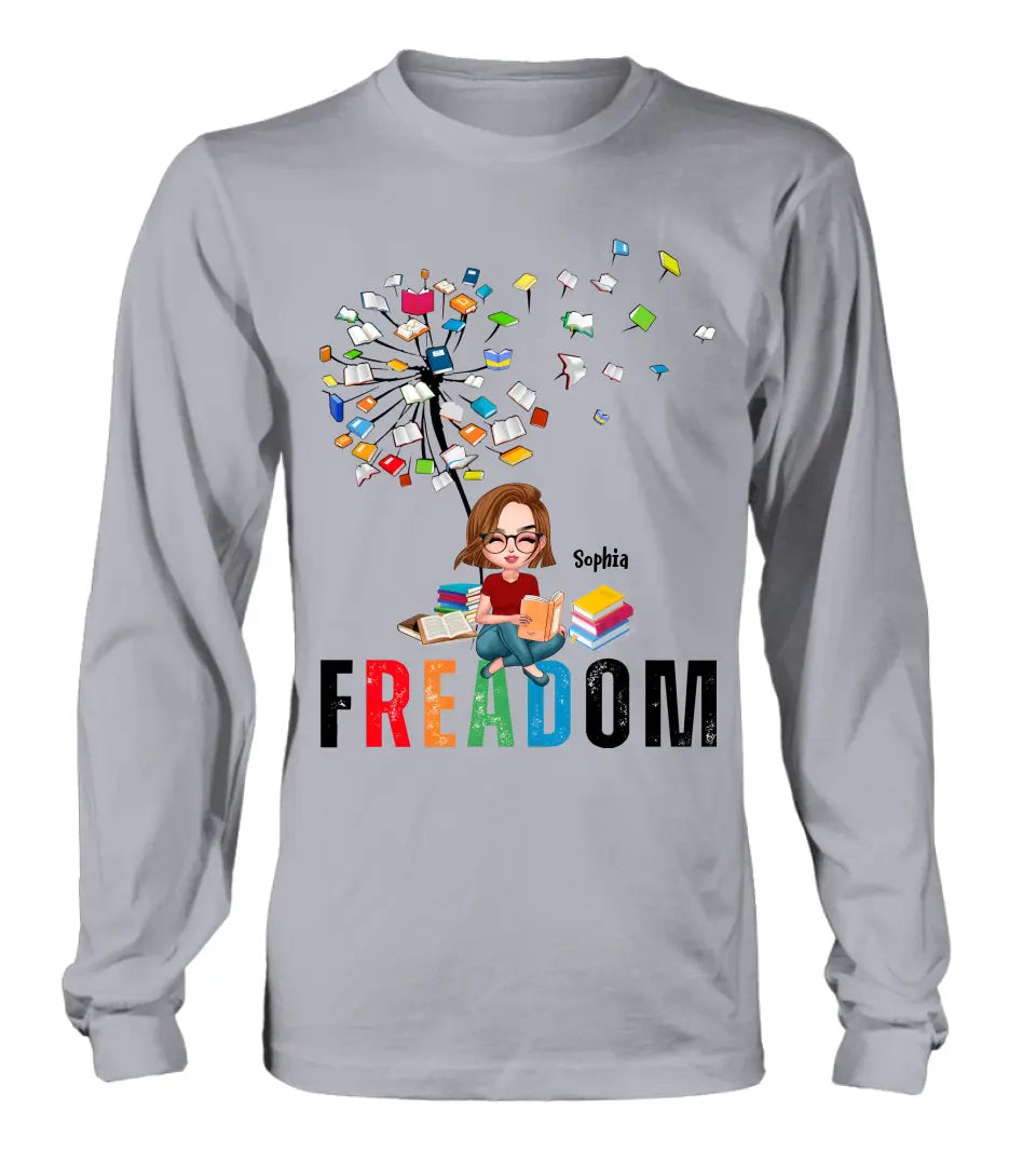 Personalized Freadom Book Lover T-Shirt/Hoodie - Gift Idea For Reading Lover