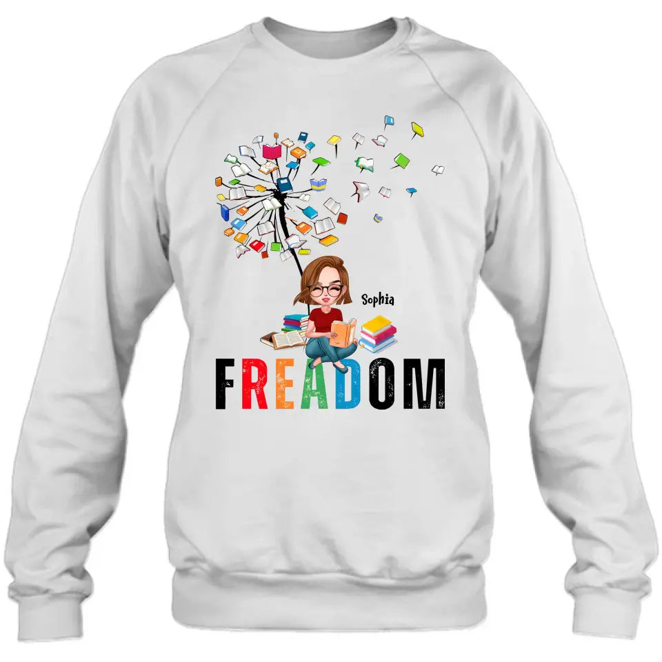 Personalized Freadom Book Lover T-Shirt/Hoodie - Gift Idea For Reading Lover