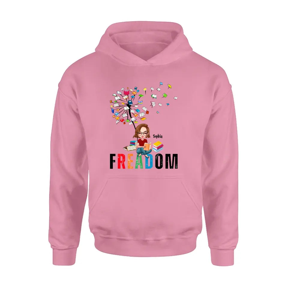 Personalized Freadom Book Lover T-Shirt/Hoodie - Gift Idea For Reading Lover