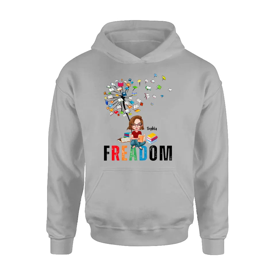 Personalized Freadom Book Lover T-Shirt/Hoodie - Gift Idea For Reading Lover