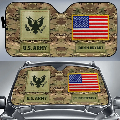 Custom Personalized Veteran Sunshade - Gift Idea To Veteran/ Father/ Husband