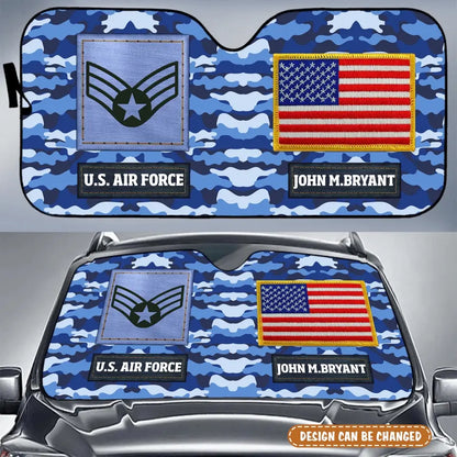 Custom Personalized Veteran Sunshade - Gift Idea To Veteran/ Father/ Husband