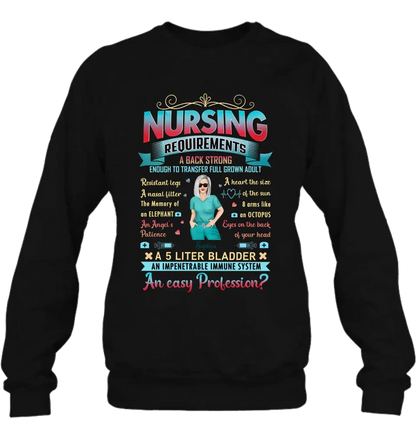 Personalized Nurse T-shirt/Long Sleeve/Sweatshirt/Hoodie - Nurse/Birthday Gift Idea - Nursing Requirements