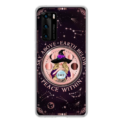 Custom Personalized Witch Phone Case - Gift Idea For Witch Lover - Sky Above Earth Below Peace Within - Case for Xiaomi/ Oppo/ Huawei
