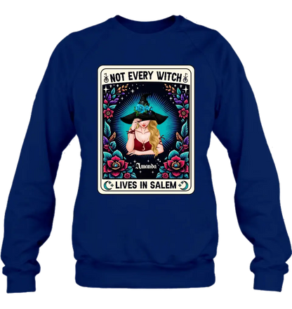Personalized Witch T-shirt/Long Sleeve/Sweatshirt/Hoodie - Gift Idea For Halloween/Witch - Not Every Witch Lives In Salem