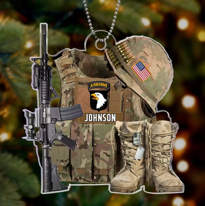 Personalized Military Uniform Acrylic Ornament - Gift Idea For Veterans/Military Gift