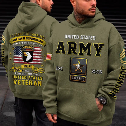 Personalized Veteran All-Over Print Hoodie - Gift Idea For Veteran - I Owned It Forever The Title United States Veteran