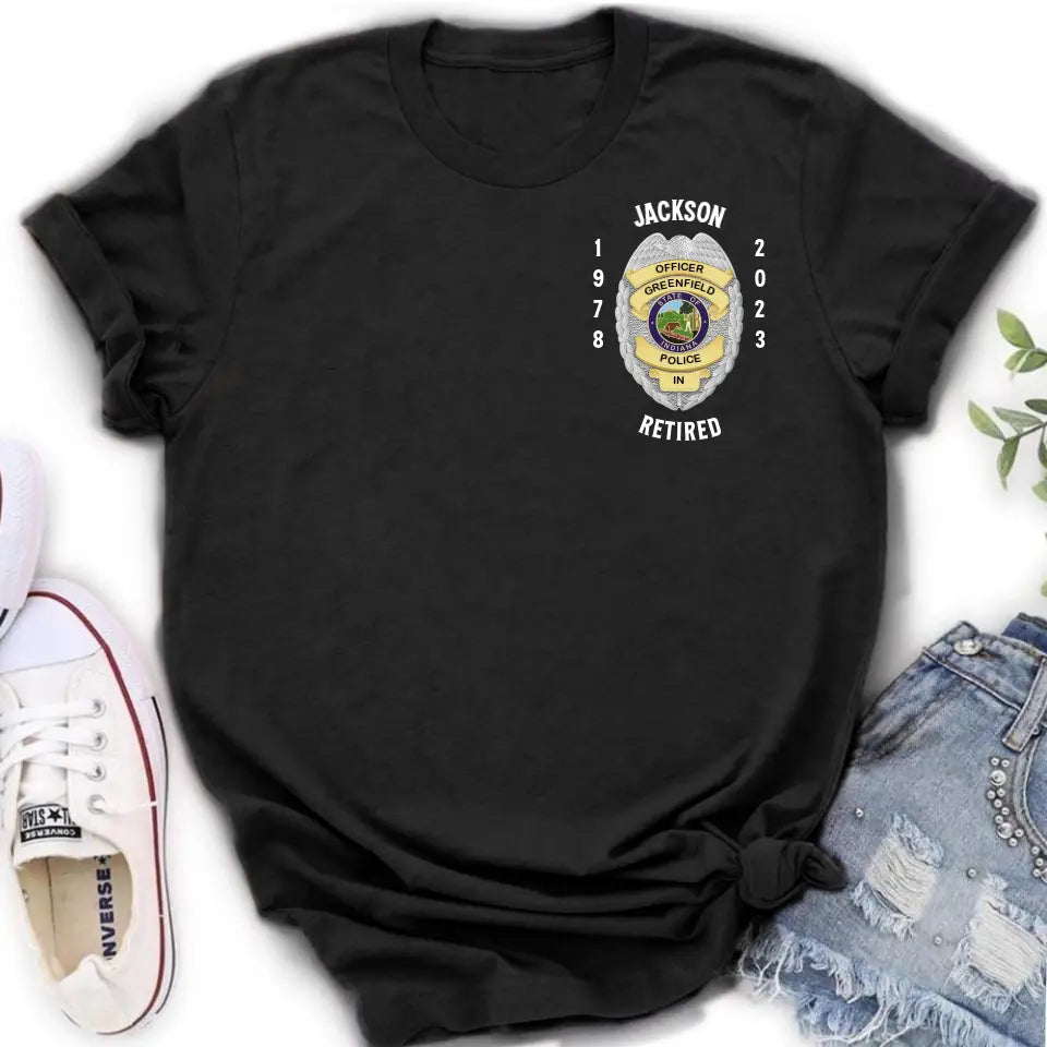 Personalized Retired Police Shirt/Hoodie - Gift Idea For Father/Husband/Police