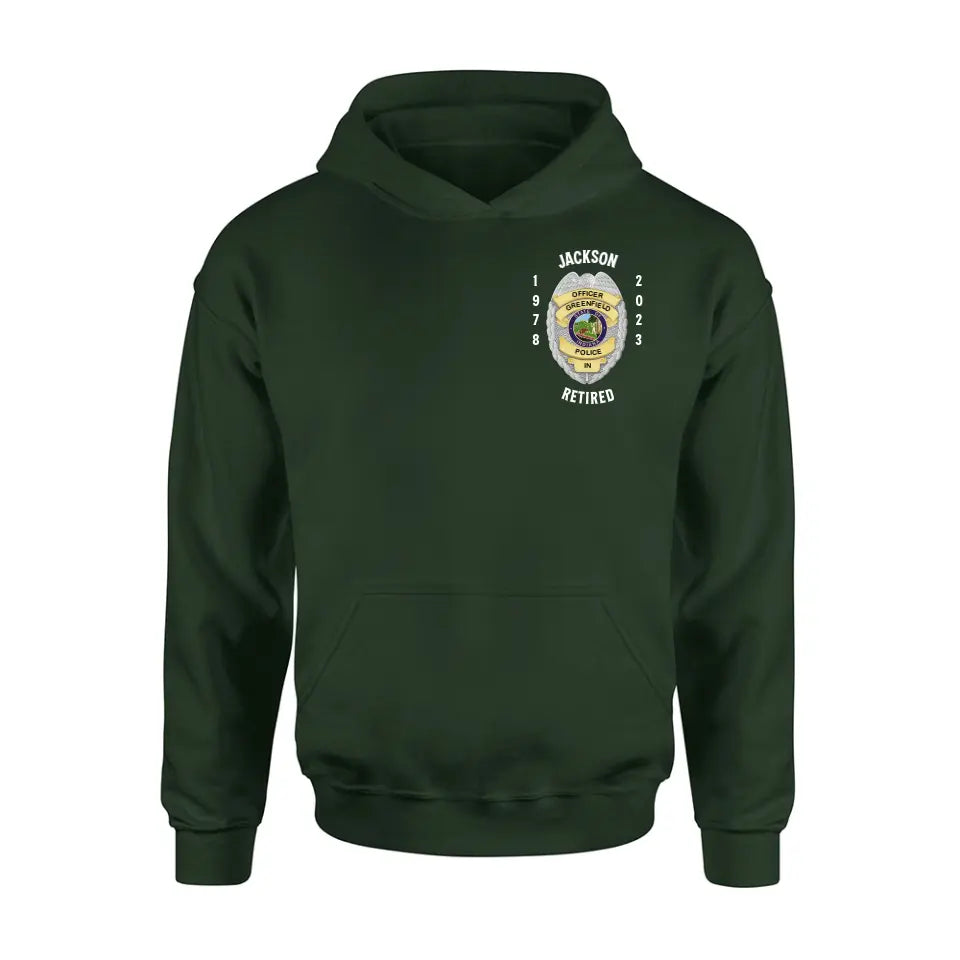 Personalized Retired Police Shirt/Hoodie - Gift Idea For Father/Husband/Police