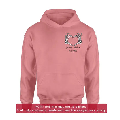 Personalized Skeleton Embroidered T-shirt/Sweater/Hoodie - Gift Idea For Couple