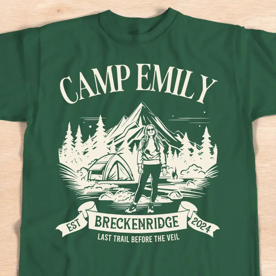 Personalized Camping Vintage T-shirt - Upload Photo - Gift Idea For Camping Lover